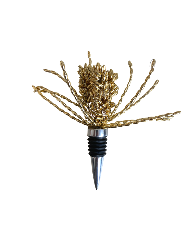 Gouden flessenstop met sliertjes