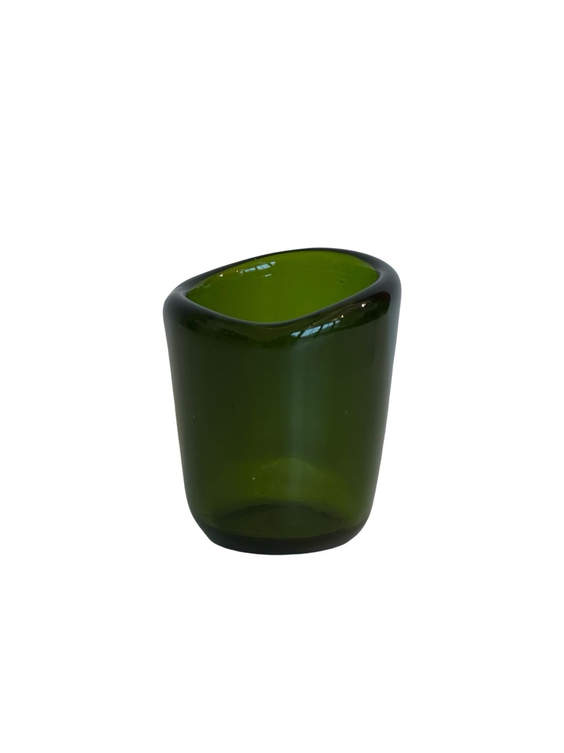 Glazen kaarshouder olive