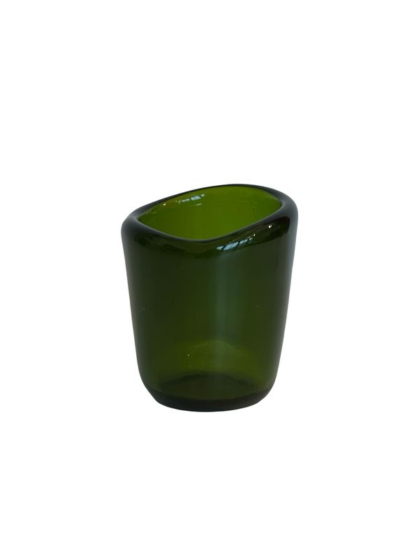 Glazen kaarshouder olive