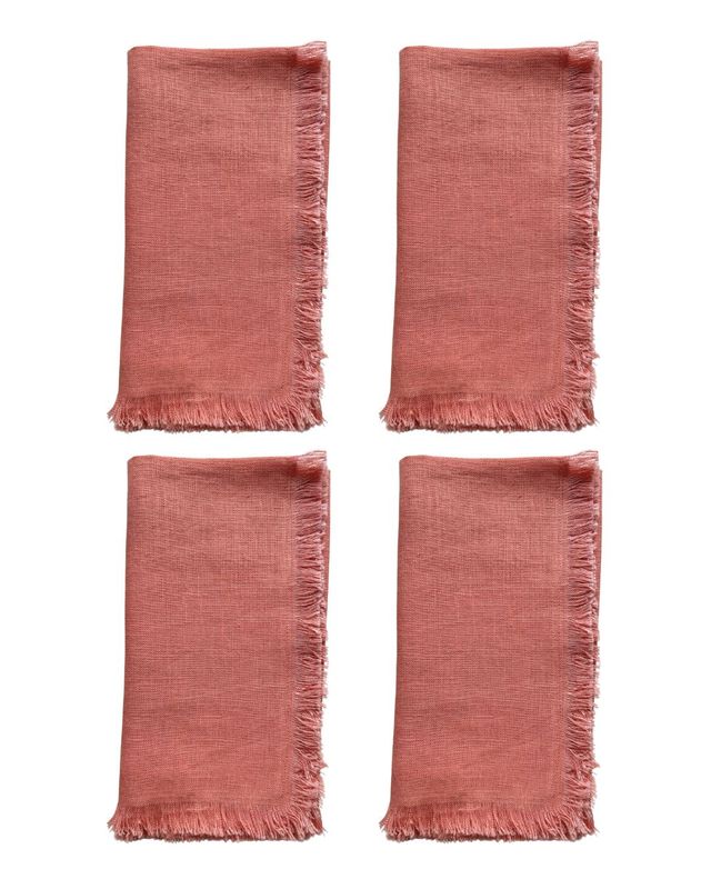 Set roze linnen servetten