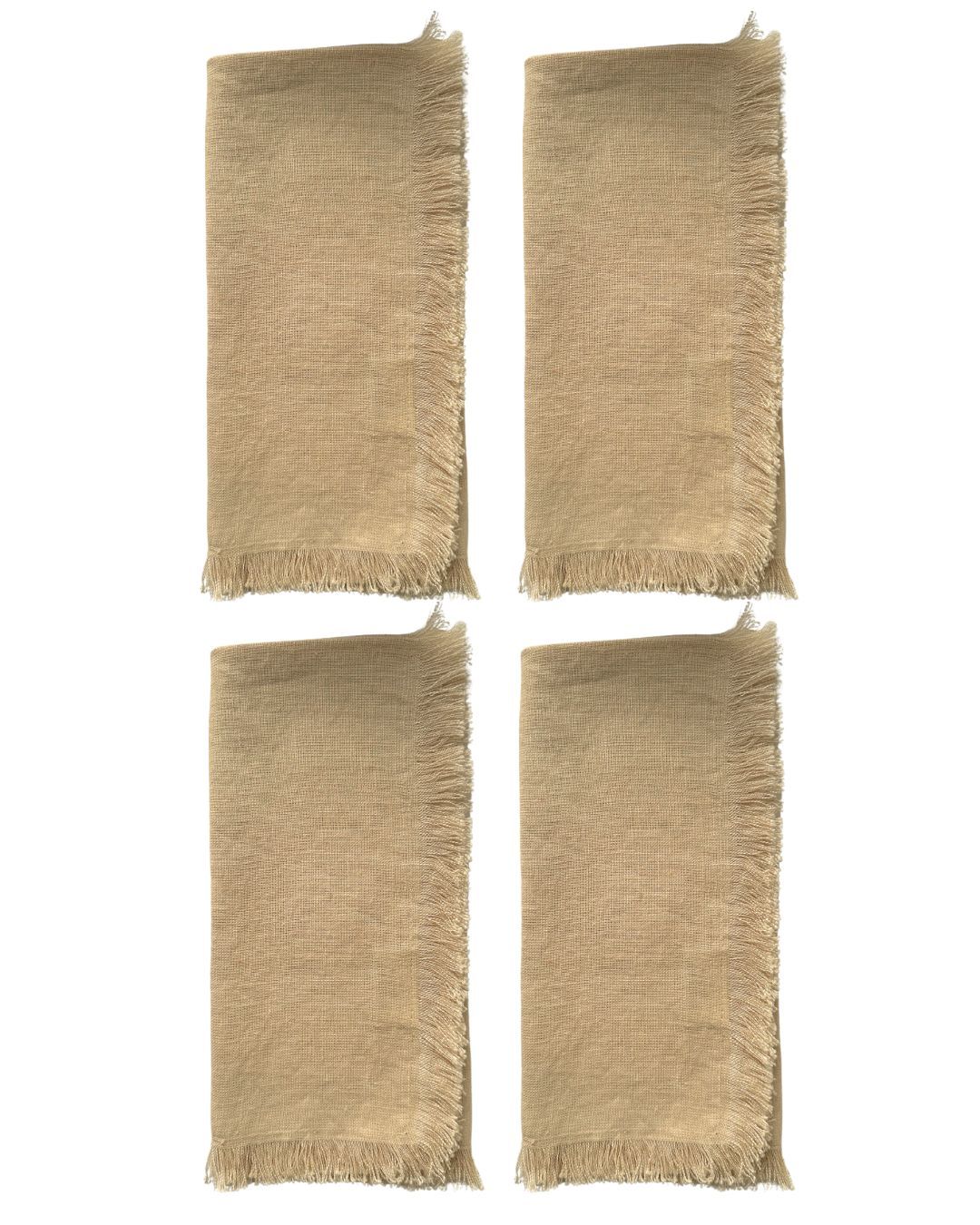 Set beige linnen servetten