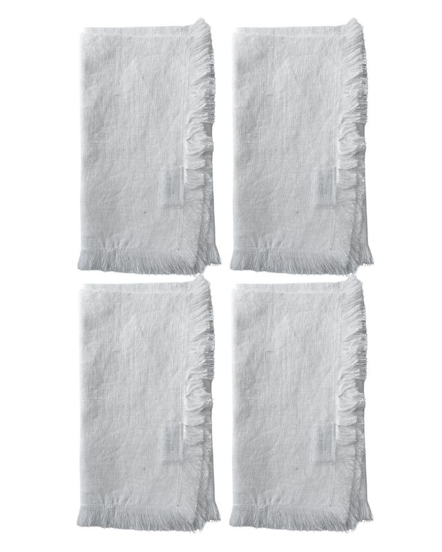 Set witte linnen servetten