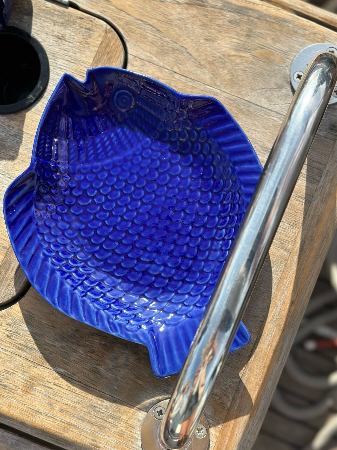 Visbord in hoogblauw