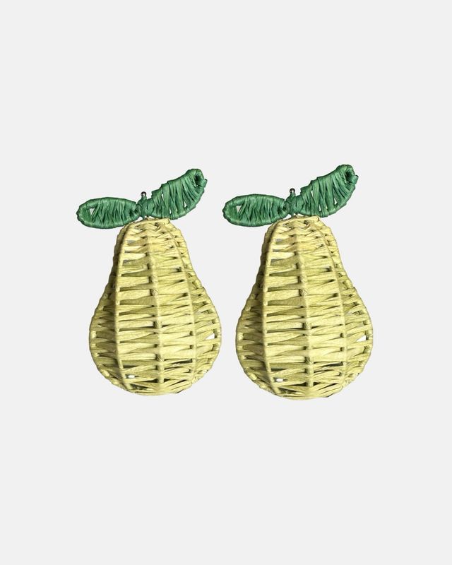Set van peer raffia servetringen