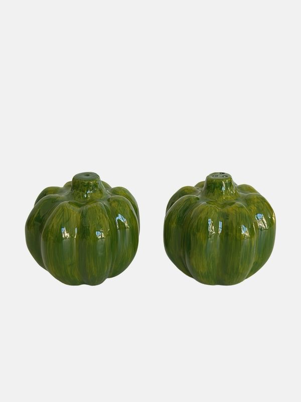Groene paprika peper en zout set