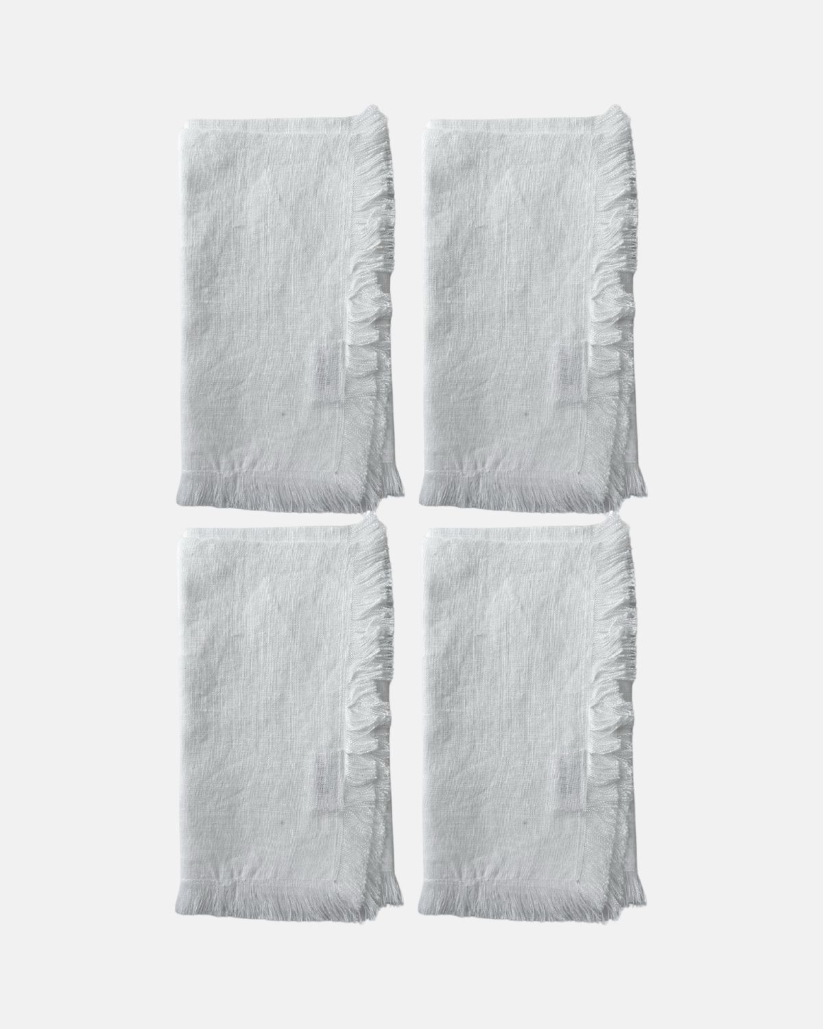 Set witte linnen servetten