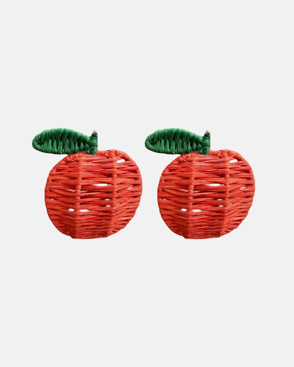 Set van appel raffia servetringen