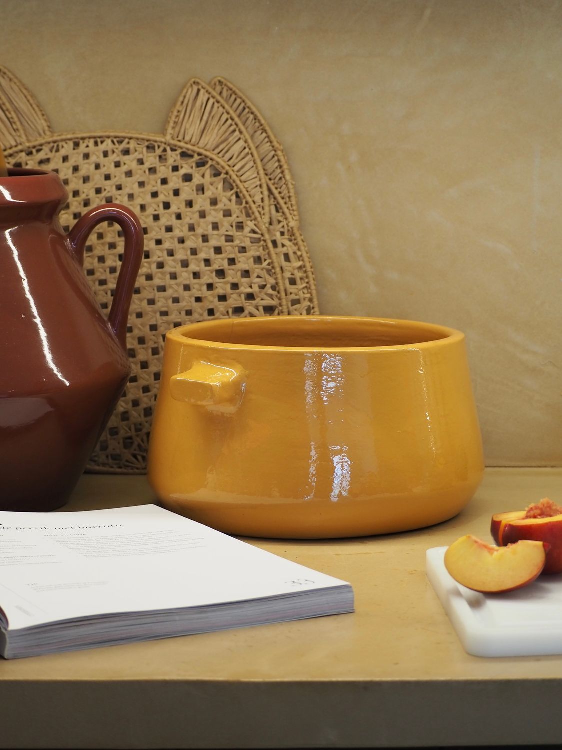 Ovenschaal met deksel Auri L geel