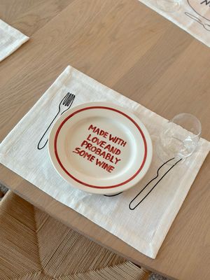 PRE-ORDER: &#39;Made with love and probably some wine&#39; bord