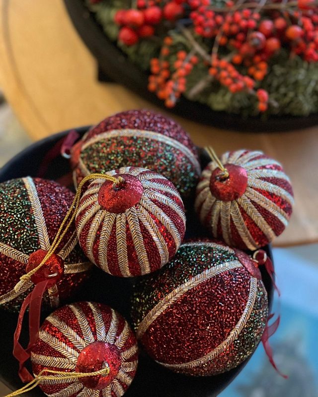 Kerstbal met pailletten