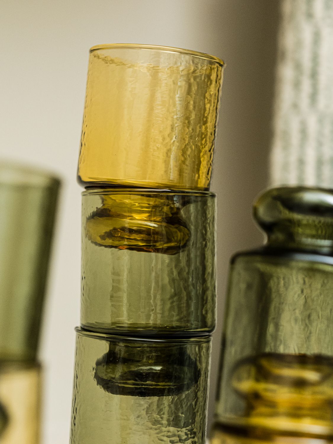 Set van 6 glazen Lunelle - oker