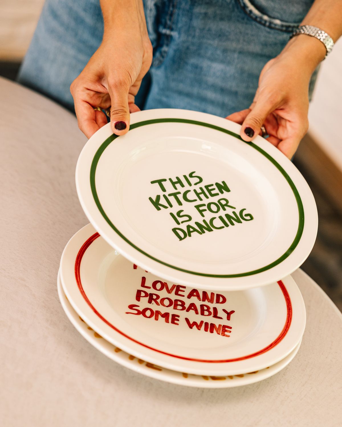'This kitchen is for dancing' bord
