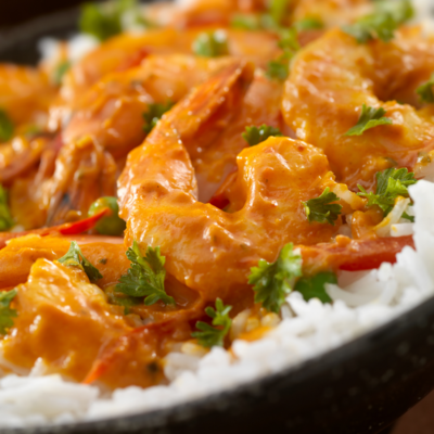 Crevettes au curry Crevettes au curry