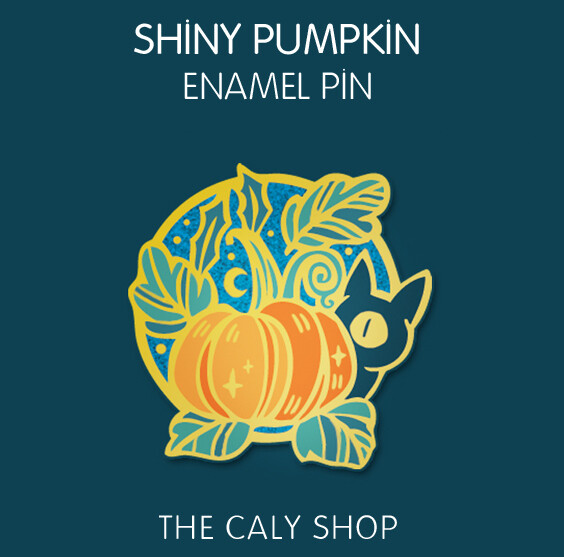 Enamel Pin • Shiny Pumpkin