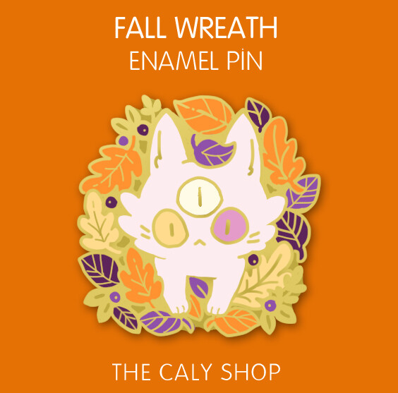 Enamel Pin • Fall Wreath