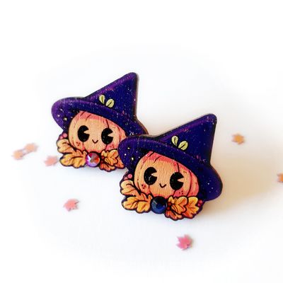 Pin en bois • Witch Pumpkin