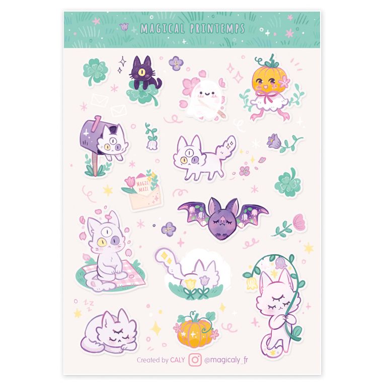 Feuille de Sticker • Printemps