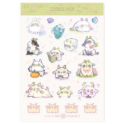 Feuille de Sticker • Chèvres