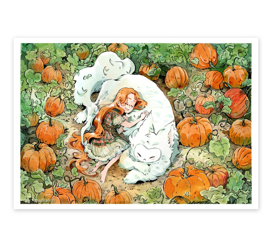 Carte illustrée • Citrouilles