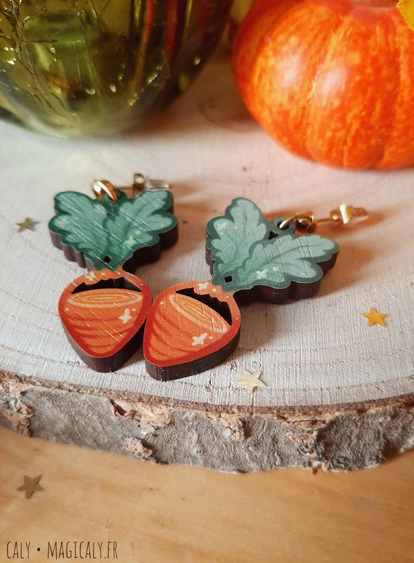Boucles d&#39;oreilles • Carotte