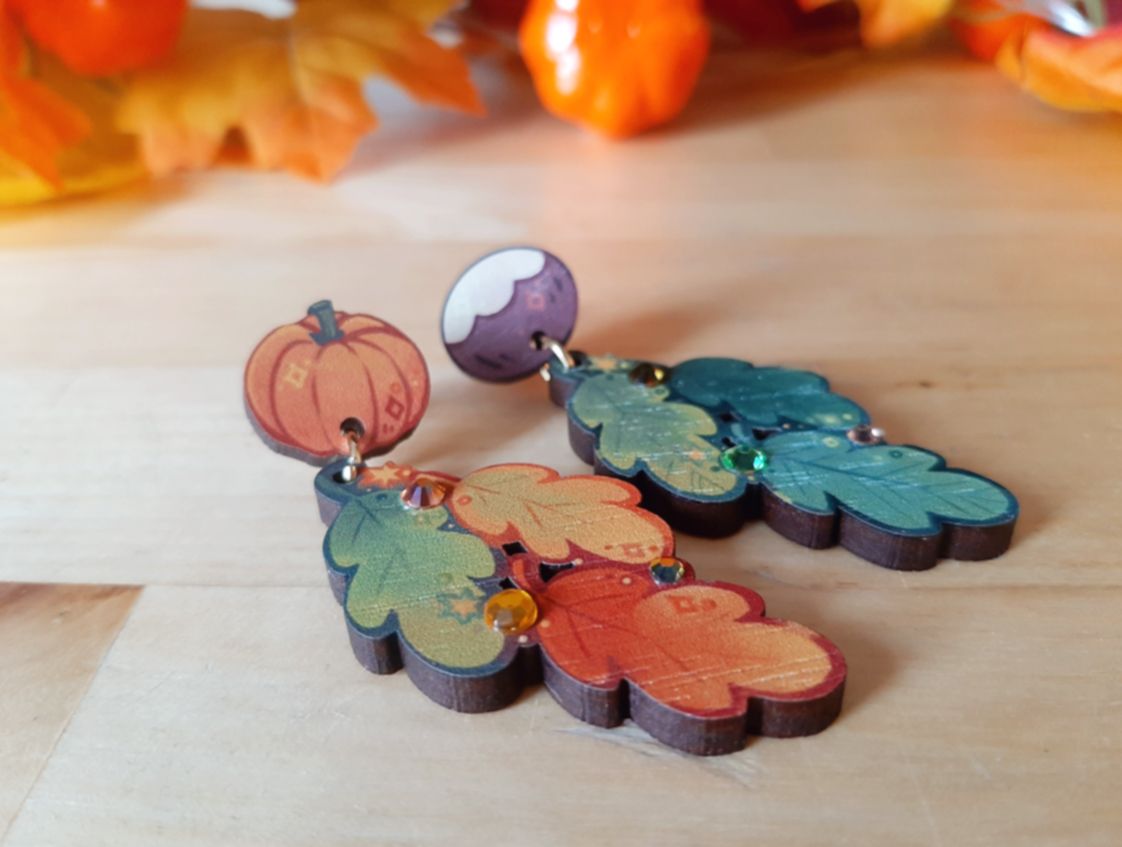 Boucles d&#39;oreilles • Feuillage
