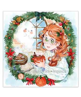 Carte illustrée • Let it snow