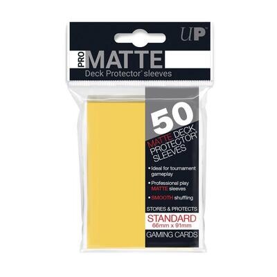 Ultra Pro Standard Sleeves 66mm x 91mm 50-Count Yellow Matte