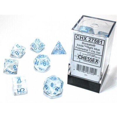 Chessex Chx 27581 Borealis Icicle LT Blue CHX27581