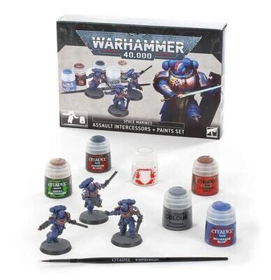 Warhammer 40k Space Marines Intercessors + Paints Set