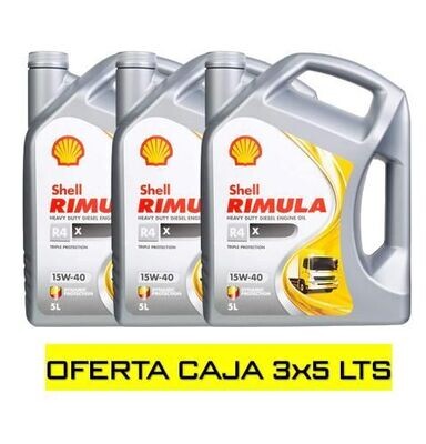 SHELL RIMULA R4X 15W40 3X5 LTS.