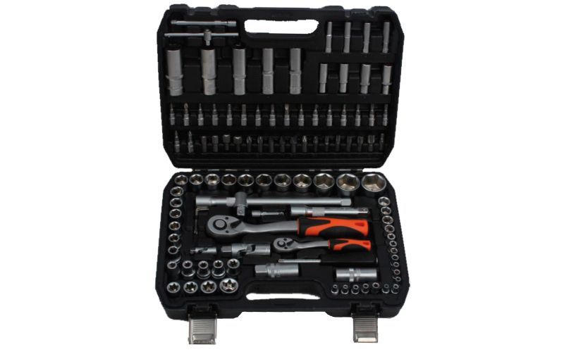 Juego de llave de carraca BTP108 - Carracas 1/4" + 1/2" - 108 Piezas