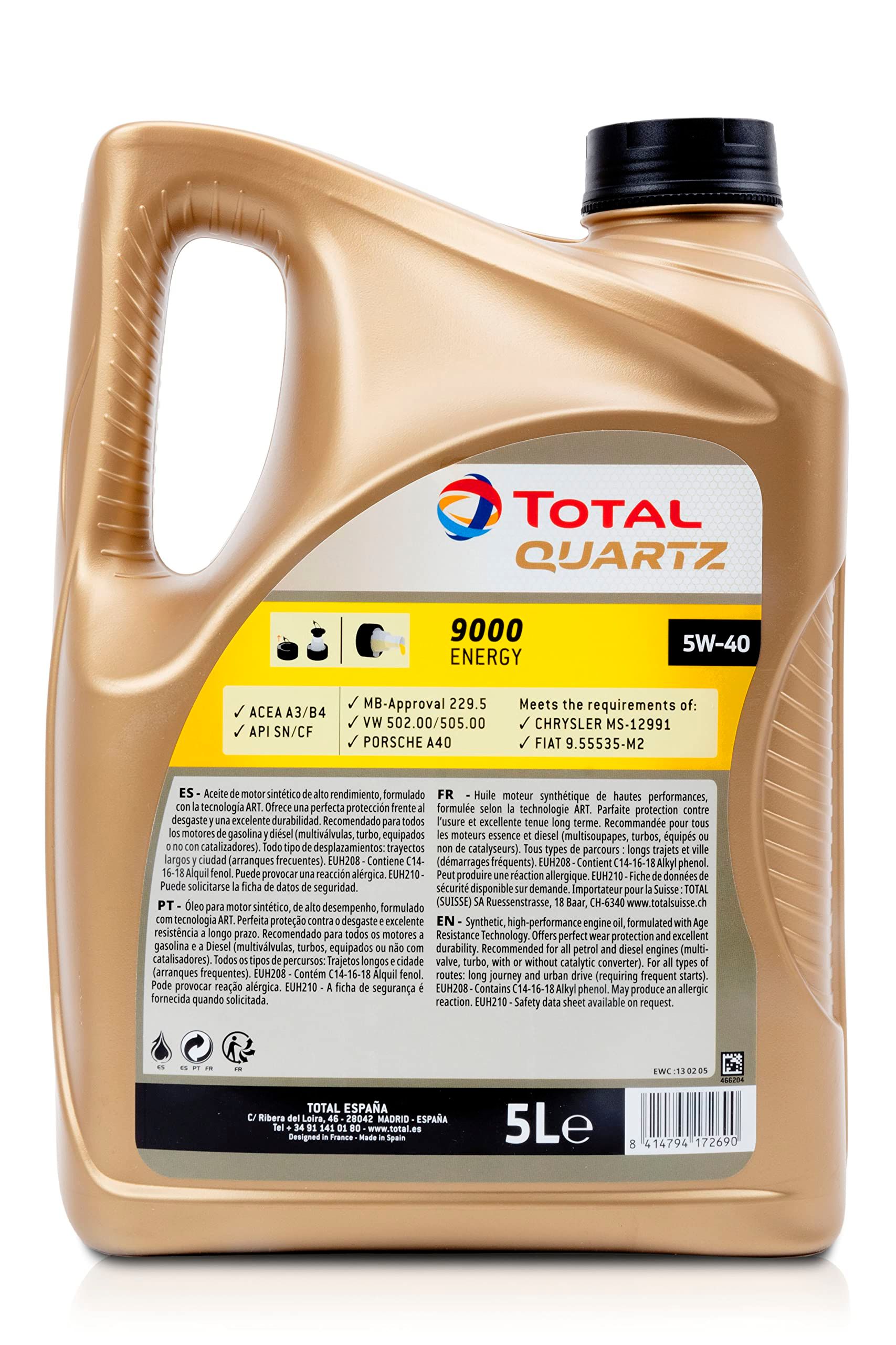 TotalEnergies QUARTZ 9000 5W-40 3X5L