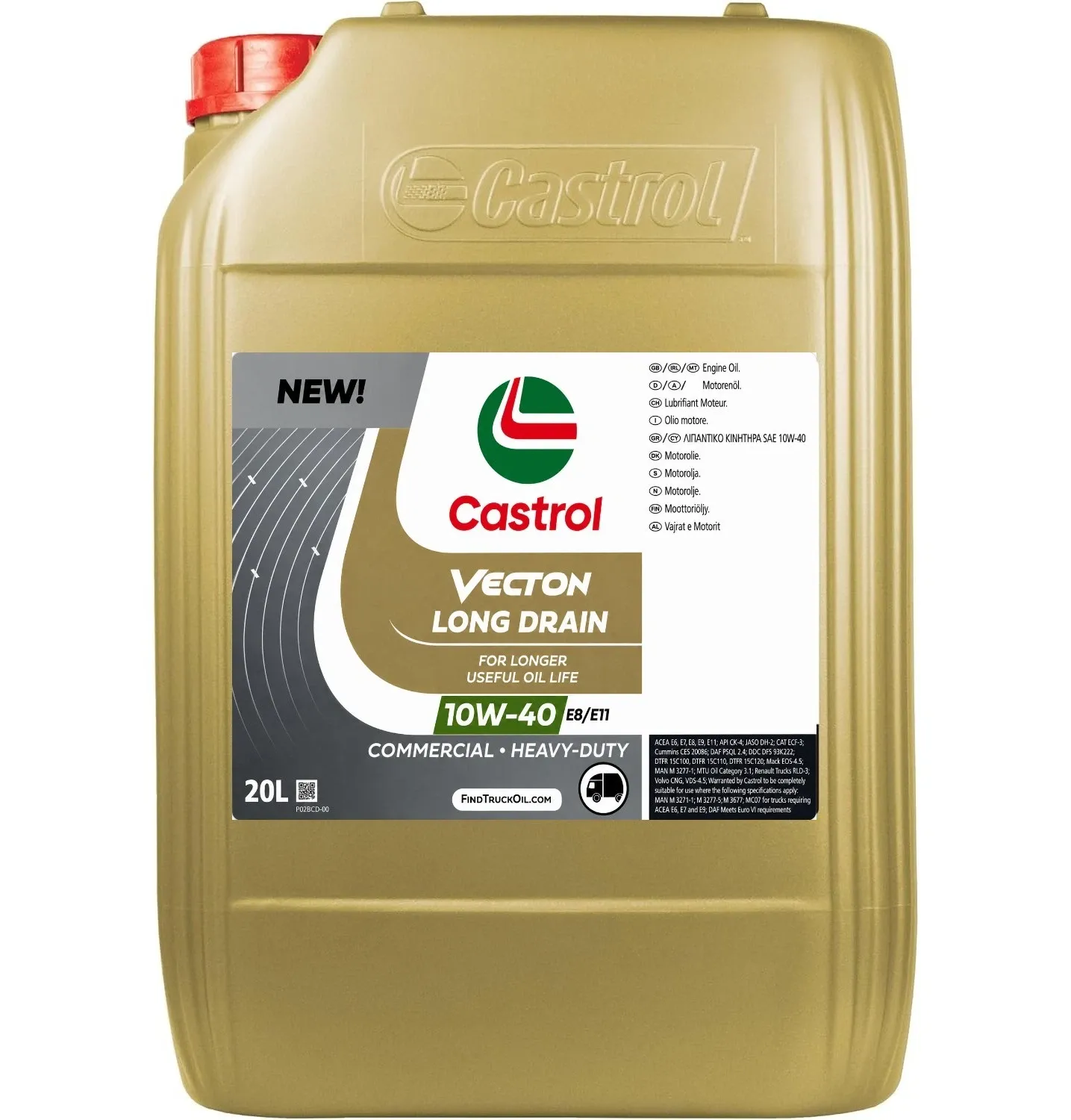 CASTROL VECTON L DRAIN 10W40 E8/E11 20L CASTROL VECTON L DRAIN 10W40 E8/E11 20L
