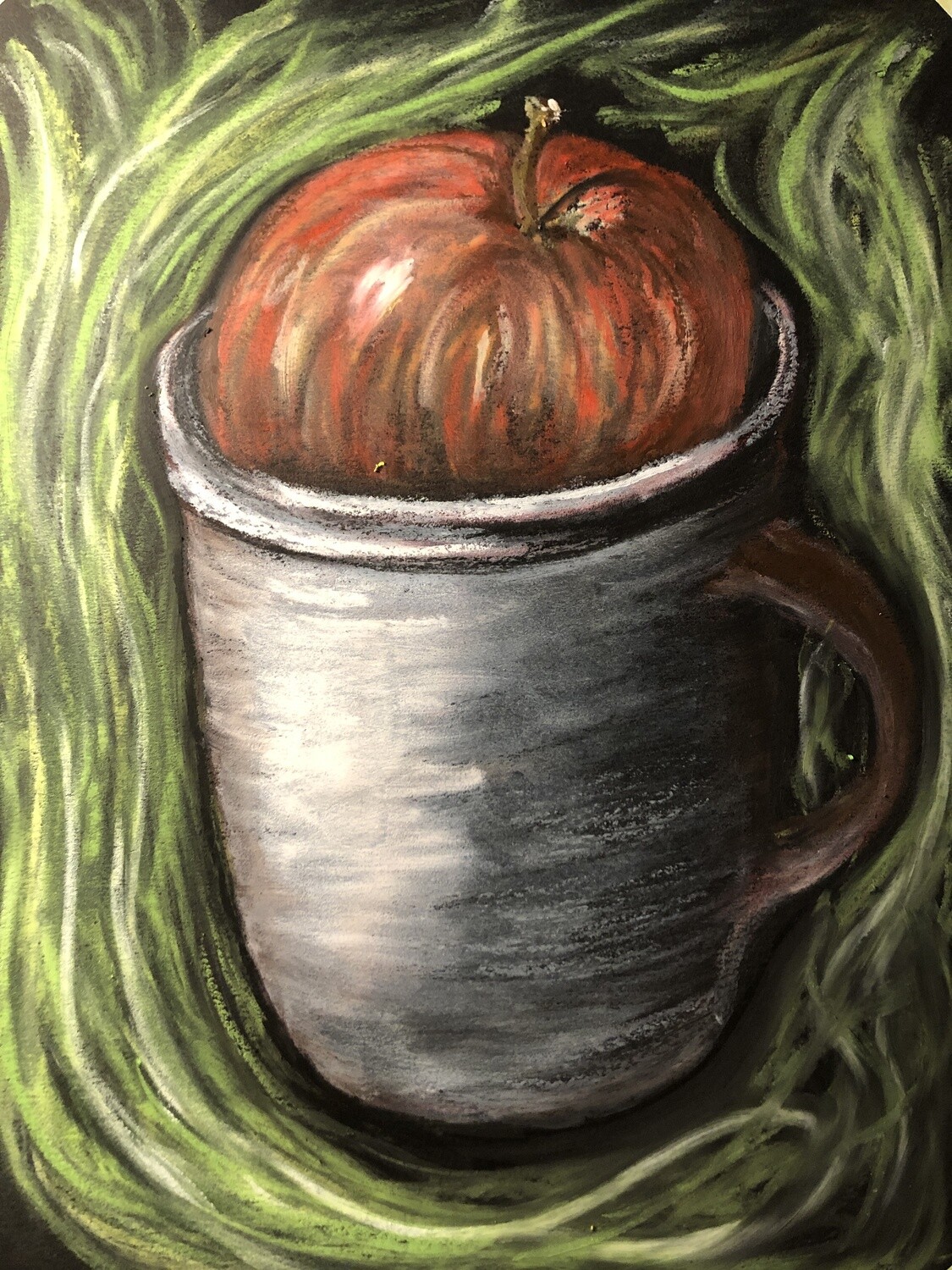 "Apple cider" Soft Oil Pastel on Canson Paper 12X9inch