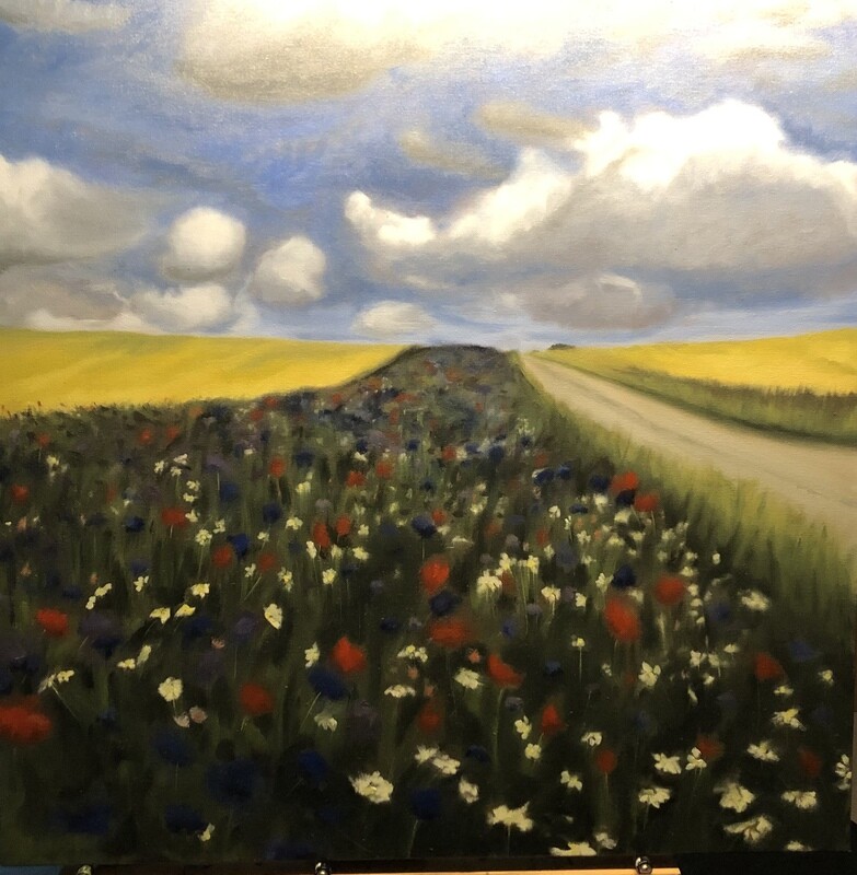 “Flowers in danemark” 30X30 inches