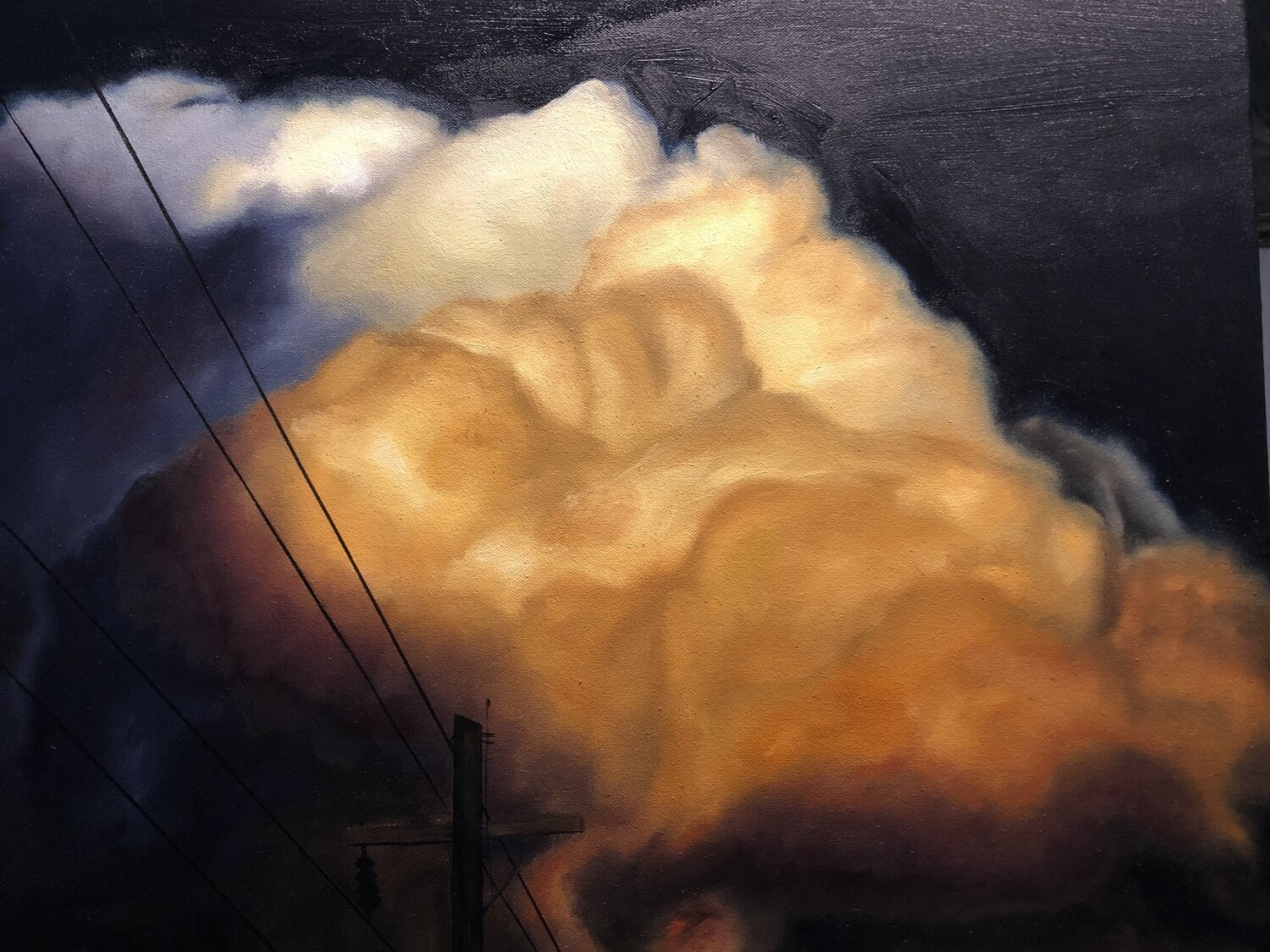 “Lines to heaven” oil on canvas 18x14 inches