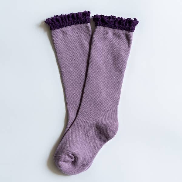 Purple + Plum Lace Top Knee High