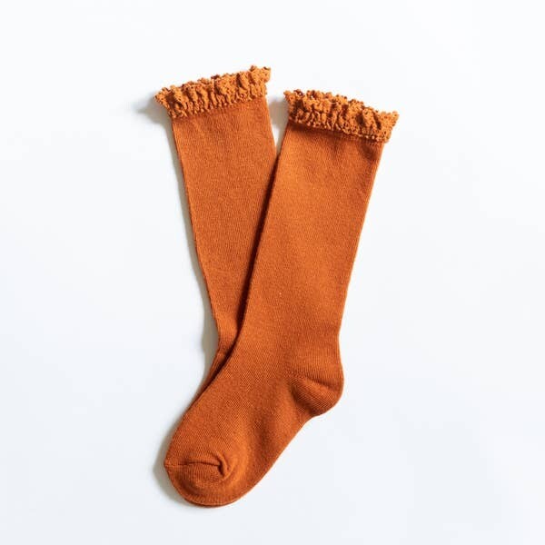 Pumpkin Spice Lace Top Knee High