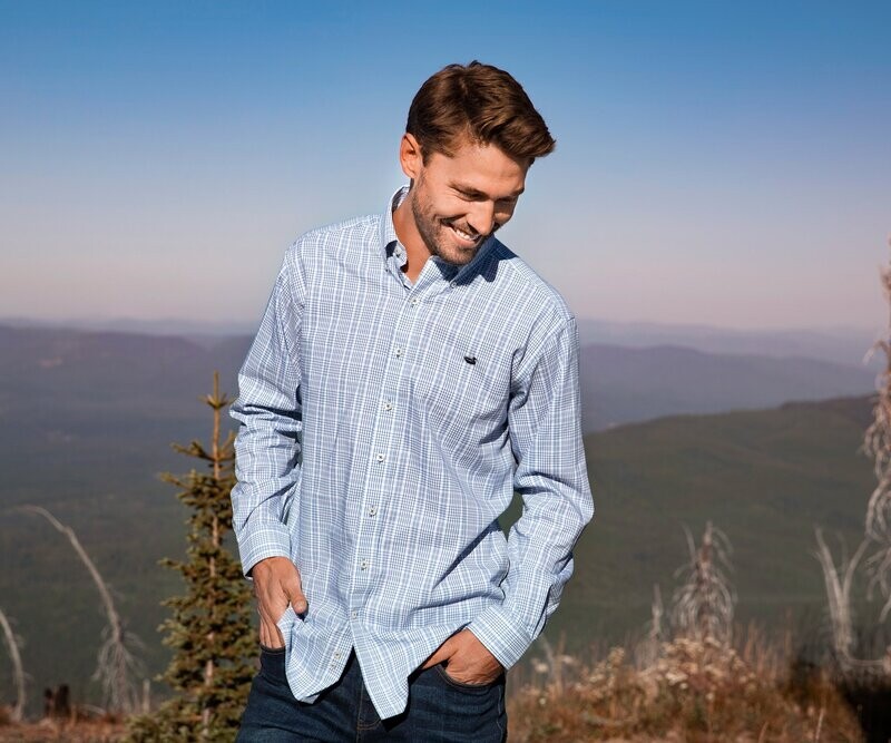Shenandoah Performance Check / FRENCH BLUE &amp; WHITE