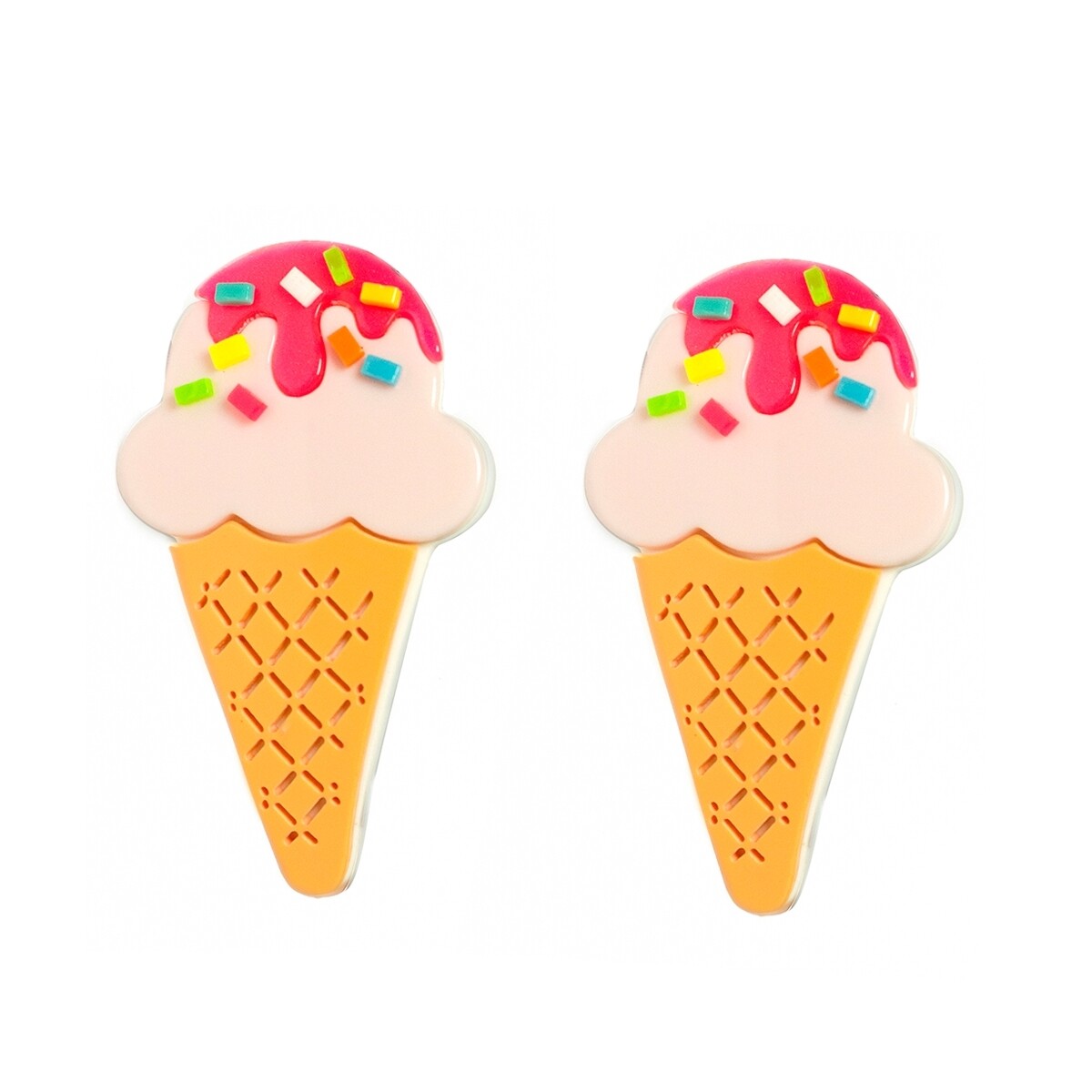 Ice Cream Pale Pink Alligator Clip