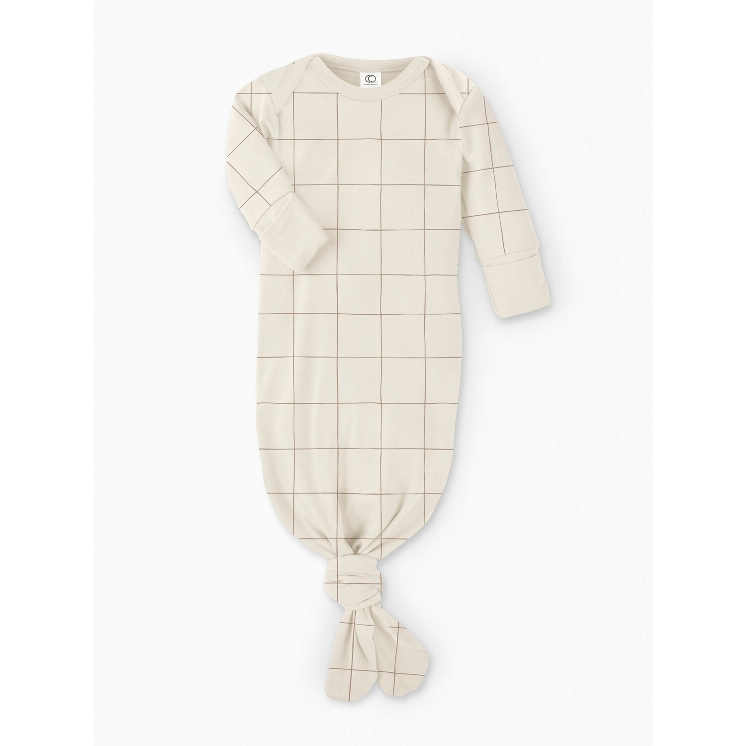 Landry Infant Gown - Basketweave / Truffle