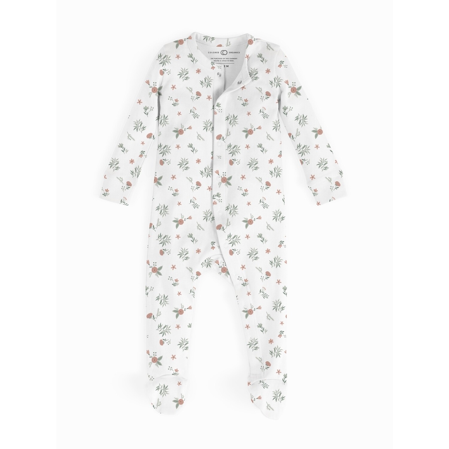 Skylar Footed Sleeper - Rosemary / Blush