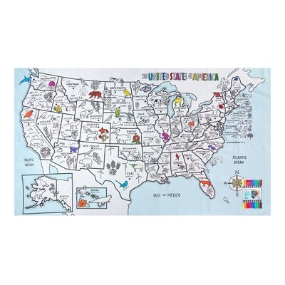 United States Map Tablecloth