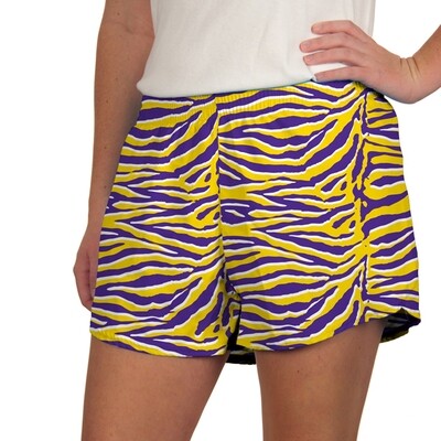 Tiger Purple &amp; Gold Shorts