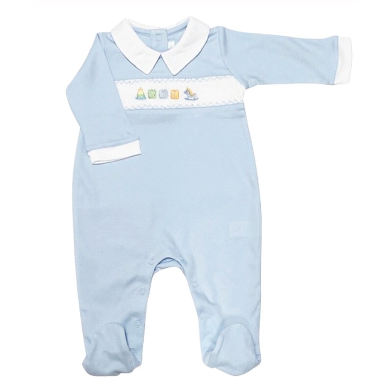 ABC Blocks Smocked Footie