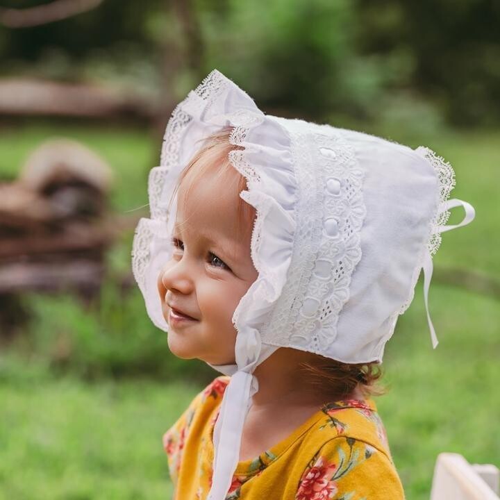White Ribbon Bonnet