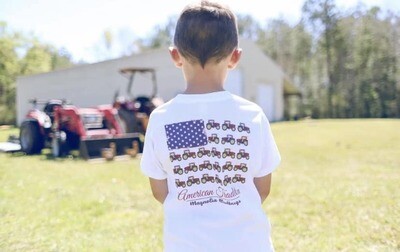 American Traditions Kids Tee - Tractor Flag