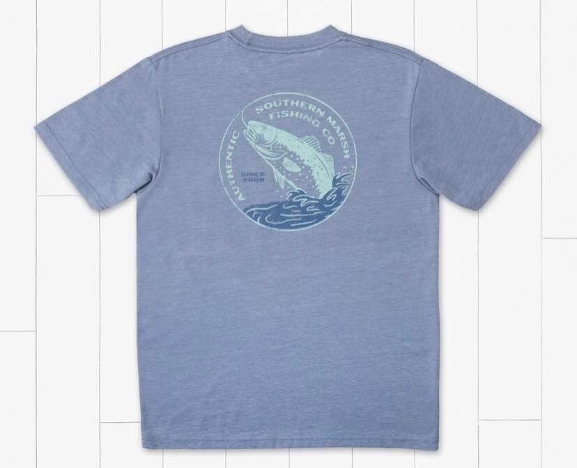 SEAWASH Tee - Hooked Up - Washed Blue