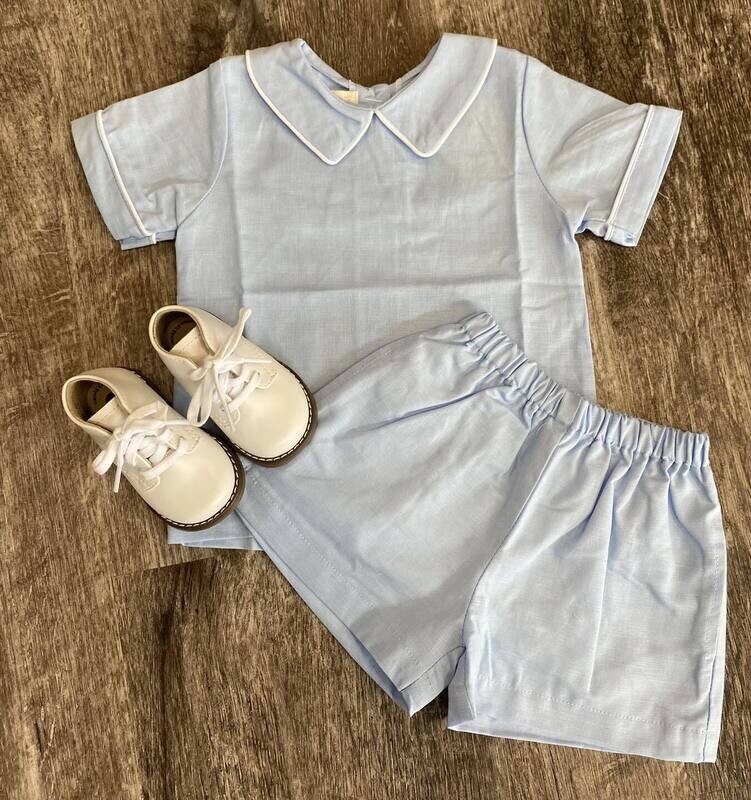 John Blue Linen Short Set
