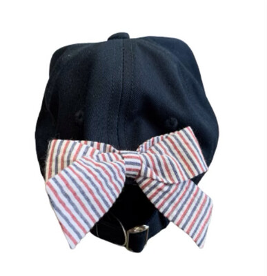 Navy, Red, White Hat W/ Bow